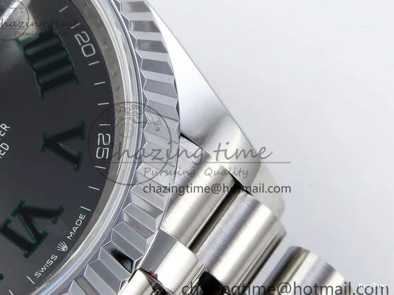 MiroTime 0313 Datejust 36mm 126234 904L Steel HGF 1:1 Best Edition Gray Dial Green Roman on SS Bracelet VR UrbanChic 1476